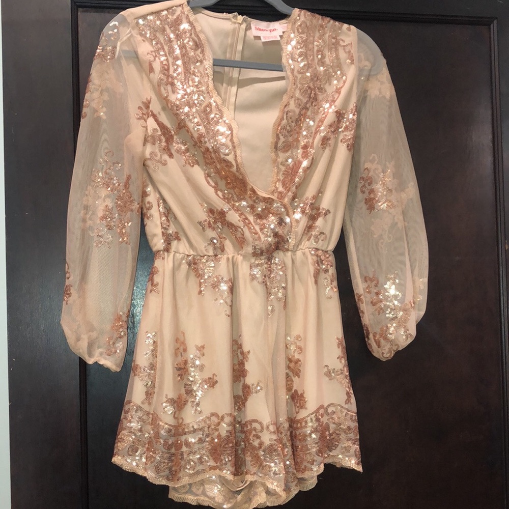 Gold stunning romper!